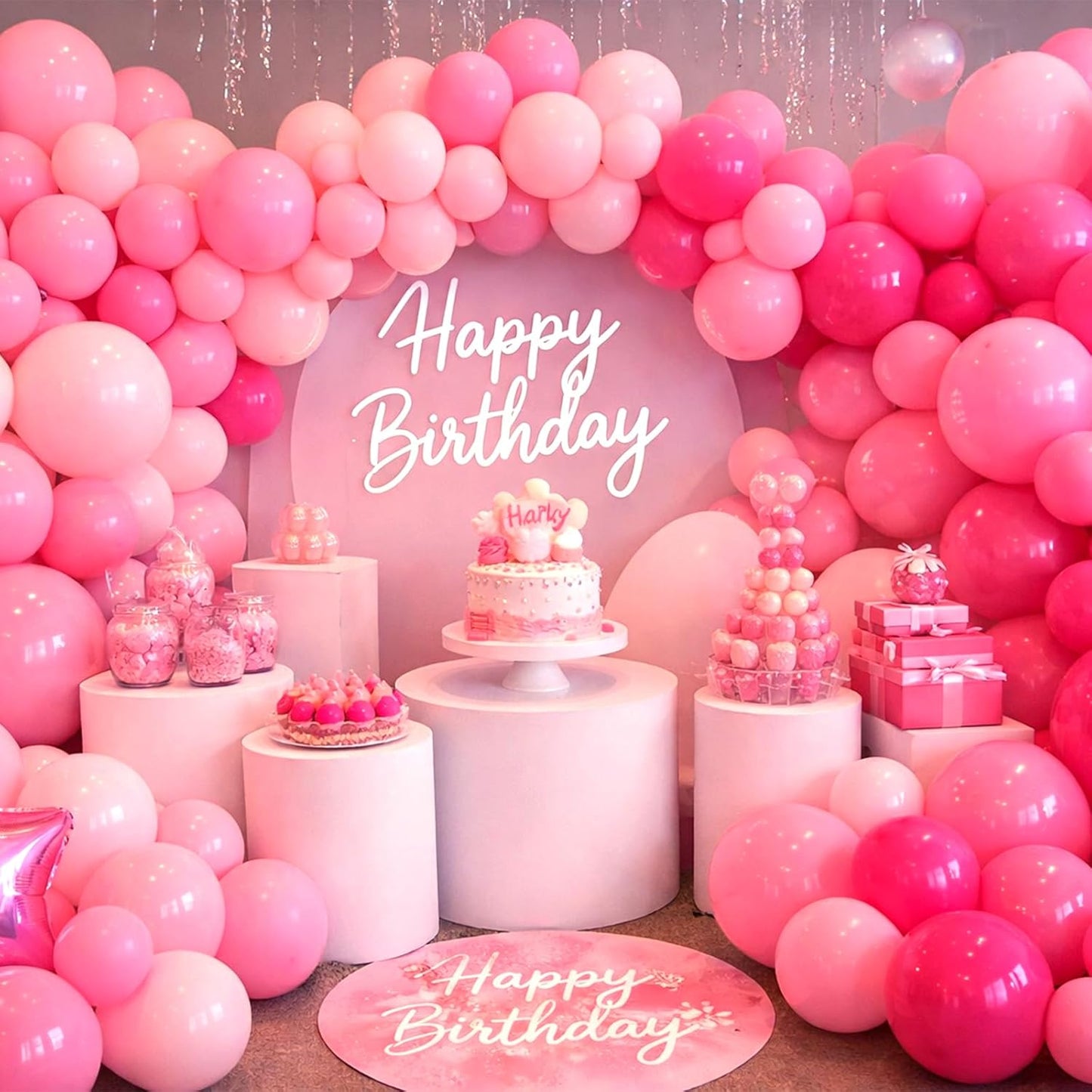 Kelfara Pink Balloon Garland Arch Kit - 109 Pcs Hot Pink & Pastel Latex Balloons | 18, 12, 10, 5 Inch for Weddings & Parties