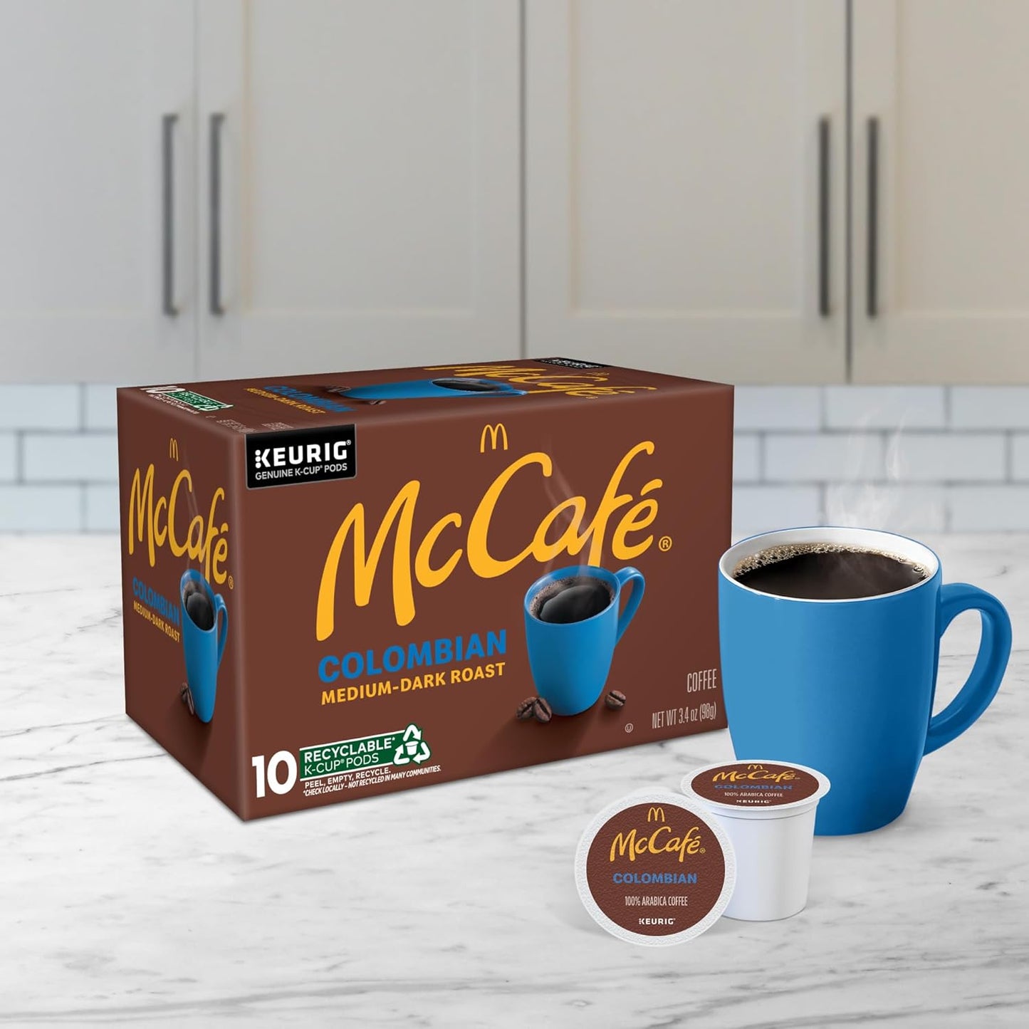 McCafe Colombian Coffee Pods - Medium Roast Single Serve K-Cup | 60 Count (6 Packs of 10)