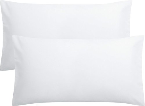 FLXXIE King Pillow Cases - Soft Microfiber Covers, Wrinkle & Stain Resistant, 20x36, White - Set of 2