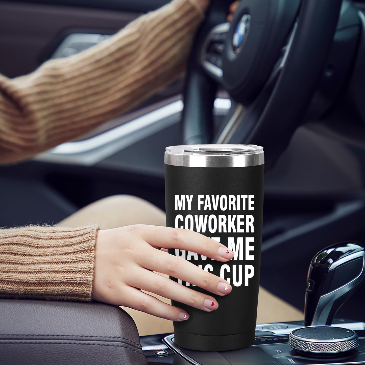 MASGALACC My Favorite Employee Gave Me This Cup Funny Boss Gift from Employees Coworkers Gifts to Employer Novelty Drinkware Coffee Mug, 20oz Stainless Steel Insulated Tumbler, Black