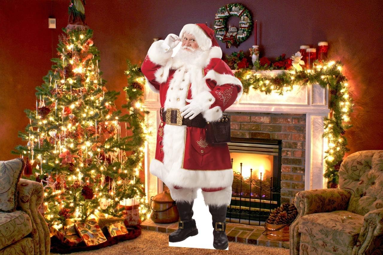 aahs!! Engraving Christmas Life Size Cardboard Cut Stand up (Santa)