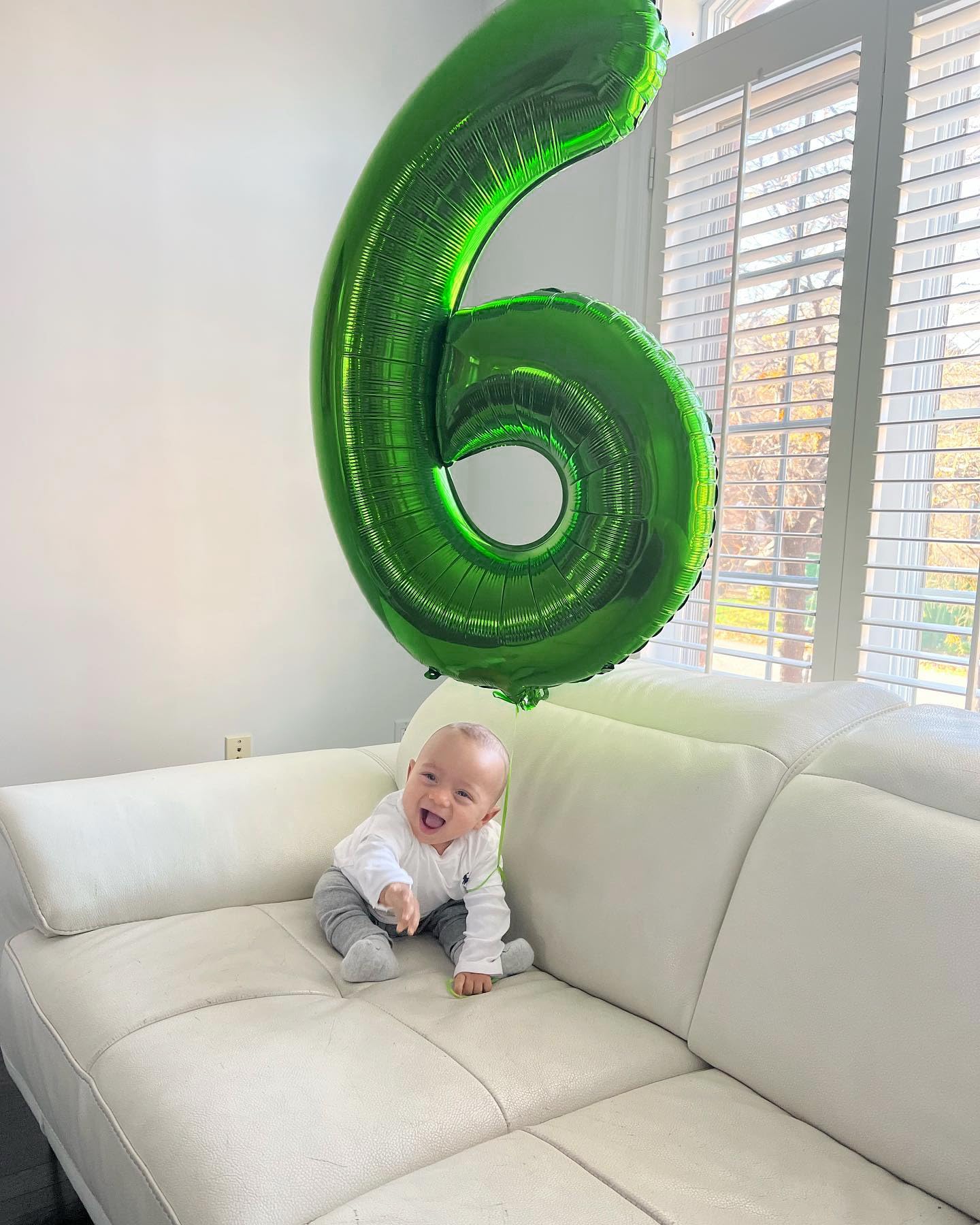 Dark Green Number 6 Balloon 40 Inch, 6th Birthday Party Decorations for Children, Giant 6 Foil Balloon for Party Supplies