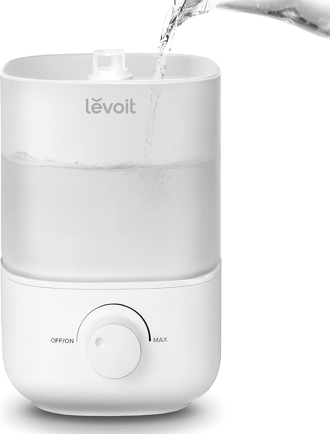 LEVOIT Top Fill Humidifier - 2.5L Quiet Cool Mist for Large Rooms | Easy to Fill & Clean, Auto Shut-off, 25H Runtime