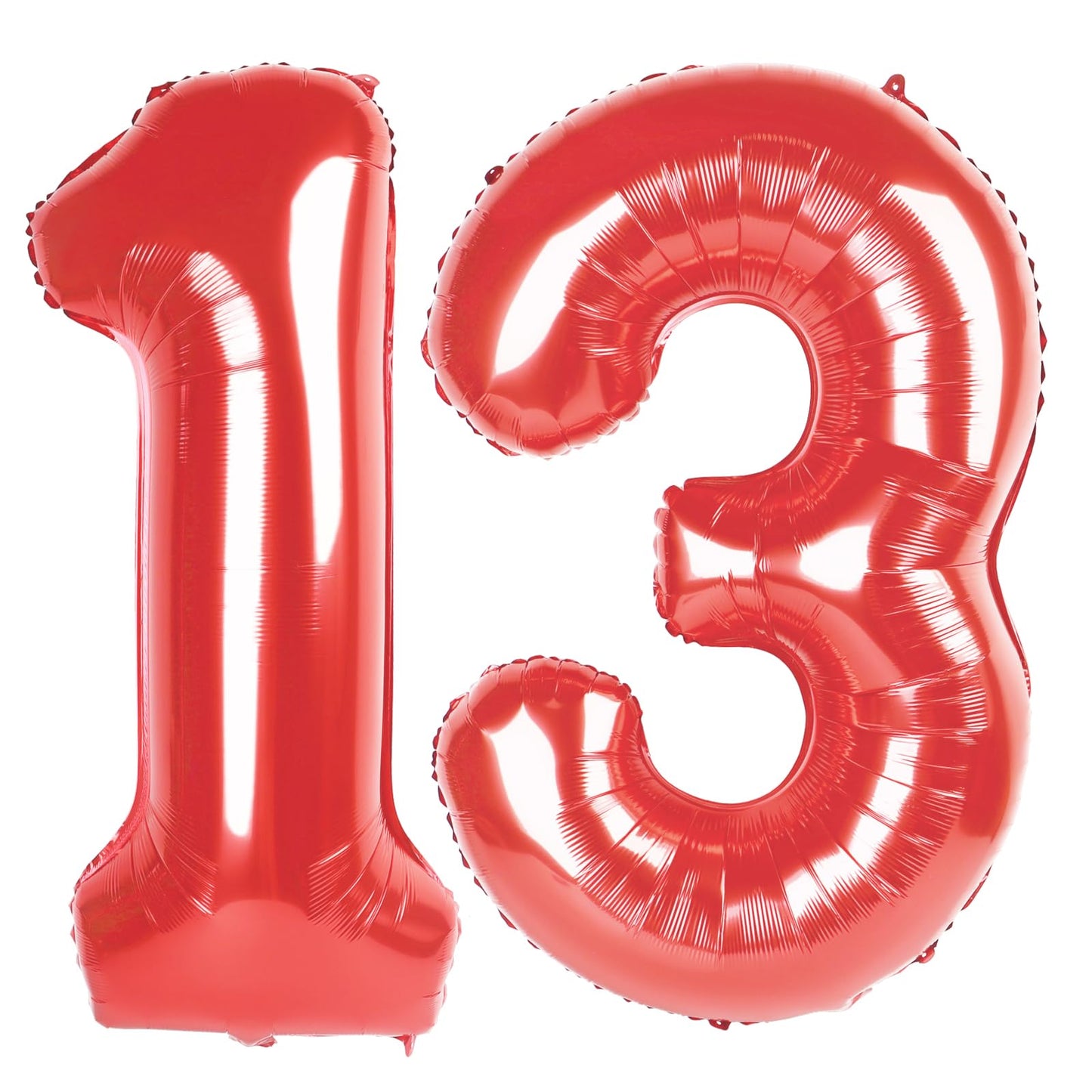 Red Number 13 Balloon 40 inch, 13 Number Balloons, 13th Red Birthday Decorations, 13 Year Old Girls Boys Party Supplies
