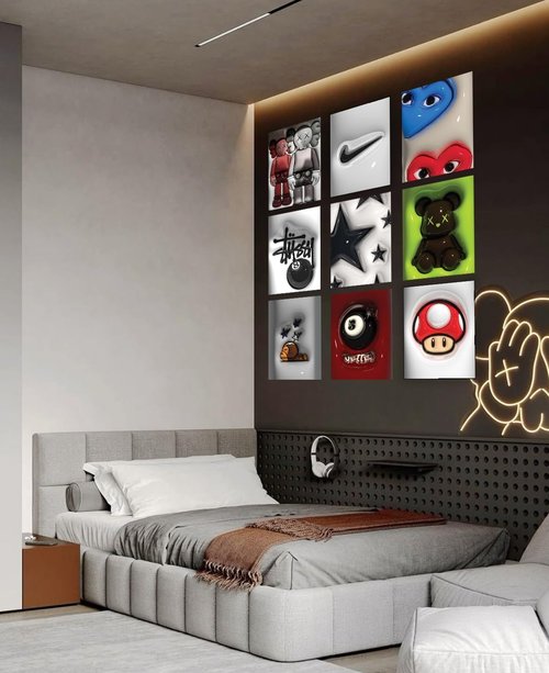 Hypebeast Posters | Trendy Wall Decor for Sneakerheads | 9-Piece Art Print Set | 8x10 Inch