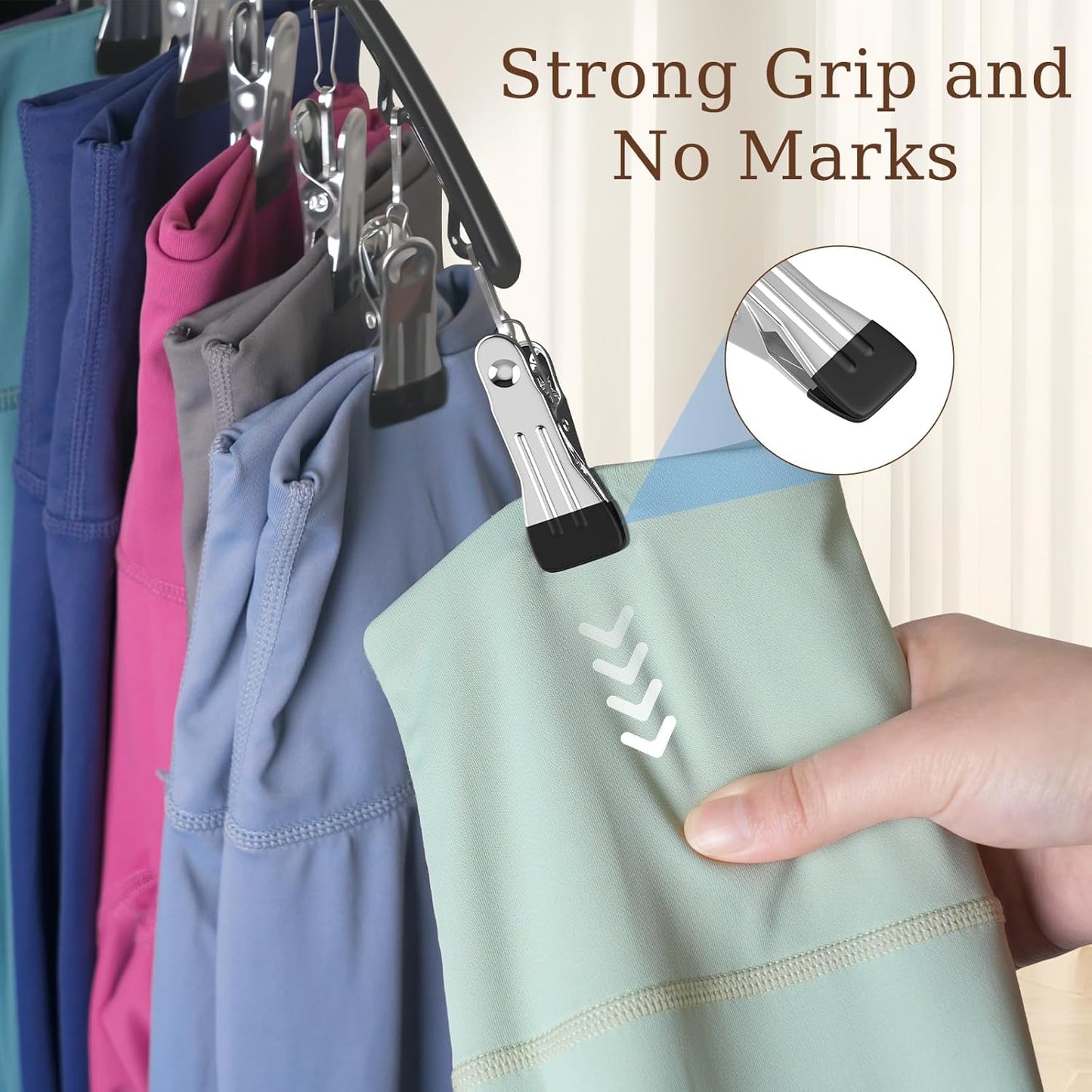 Volnamal Legging Organizer & Bra Hanger - 2-In-1 Space-Saving Design for 30 Leggings & Bras