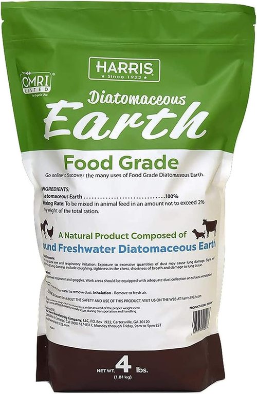HARRIS Diatomaceous Earth Food Grade - 4lb Bag with Powder Duster for Easy Application
