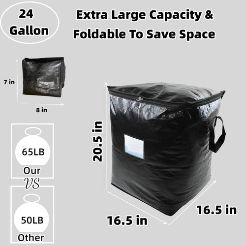 91L Heavy-Duty Storage Bags by [Brand Name] - Extra Large Organizing Solution for Clothes, Bedding & Toys
