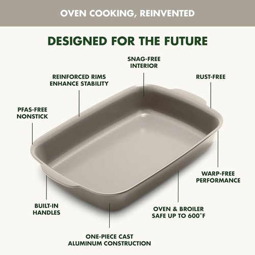 GreenPan Premiere Bakeware Set - Healthy Ceramic Nonstick, PFAS-Free, 4-Piece, Taupe, Oven & Broiler Safe