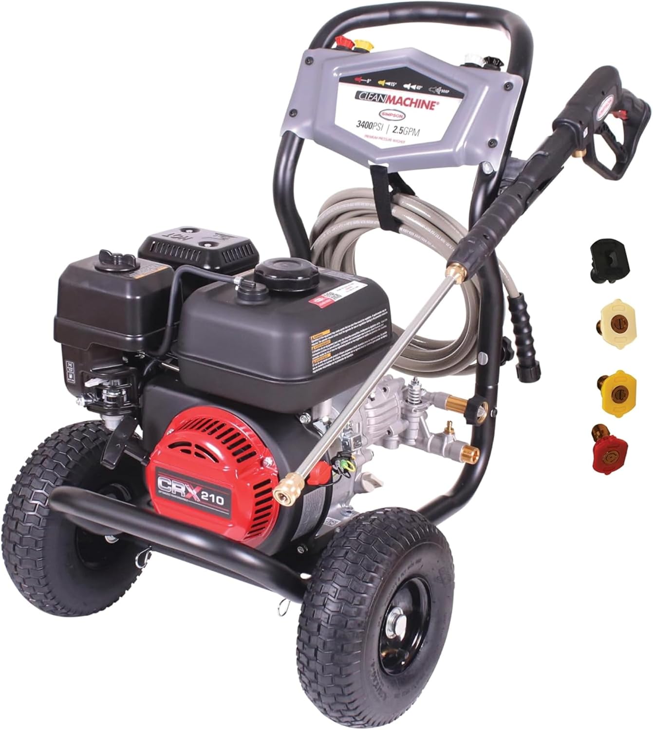 Simpson 3400 PSI Gas Pressure Washer - 2.5 GPM Cold Water Power Washer with 25' Hose | 49-State Compliant