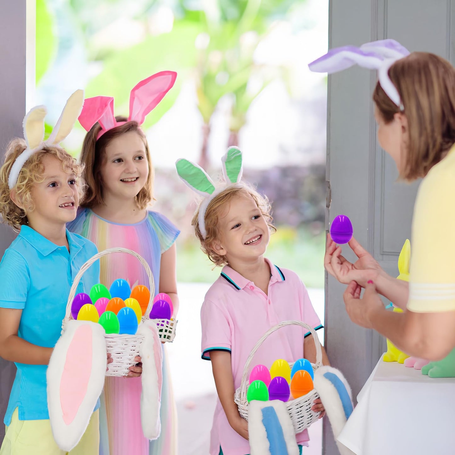 Olixmlya 24 Pack Easter Egg Fillers Plush Bunny Toys, Easter Eggs Filled Mini Colorful Bunny Filled for Kids Toddler Teens Boys Girls Easter Basket Stuffers Easter Party Favors