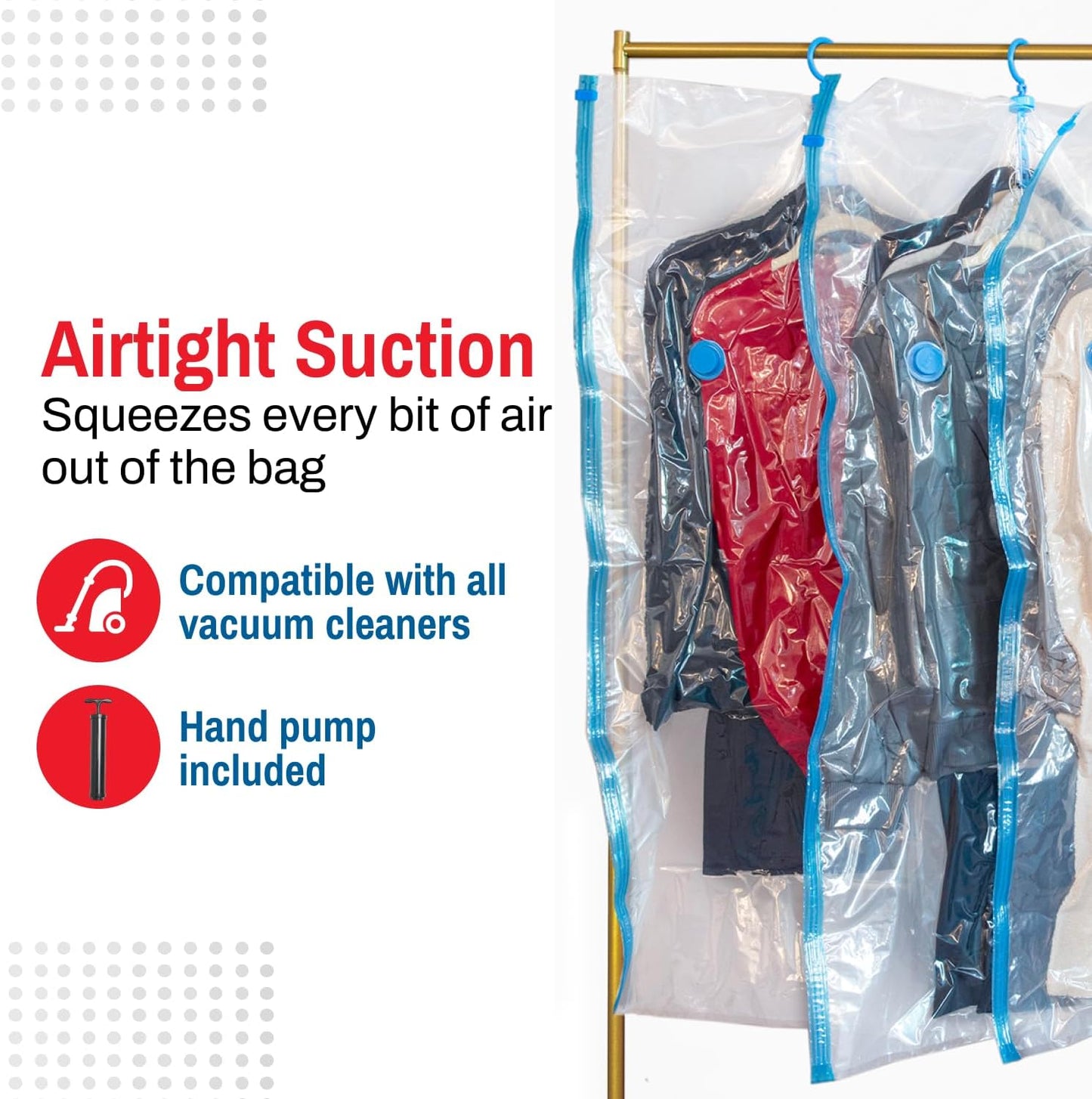 Spacesaver Vacuum Storage Bags - Pack of 4 Sealed Organizers for Bedding, Clothing & More
