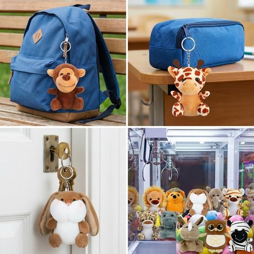 Arrozon 36 Pcs Small Stuffed Animals Bulk, Mini Plush Toys 4 Inch Tiny Stuffed Animals Cute Carnival Prizes Classroom Prizes Party Favor Toys