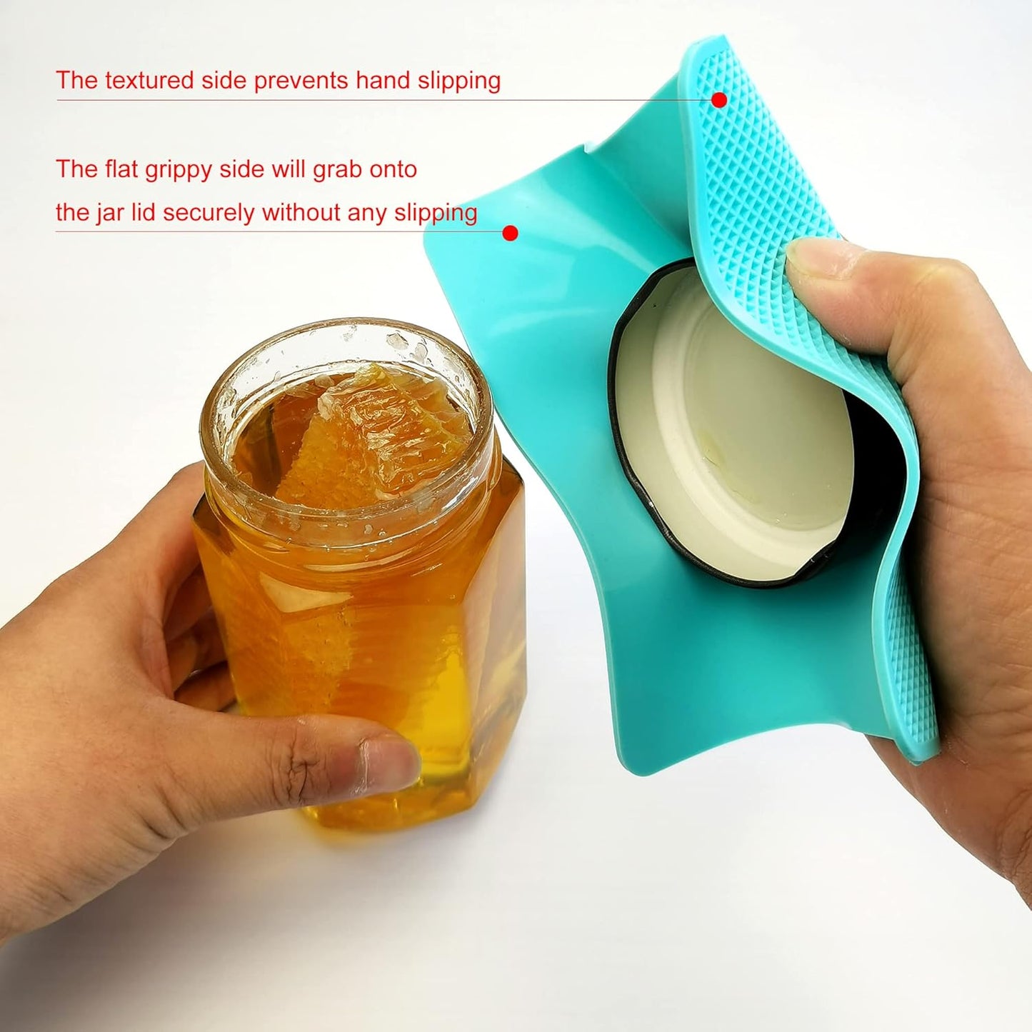 Otstar Jar Opener Gripper Pads - No-Slip Silicone Rubber for Weak Hands | 4-Piece Set