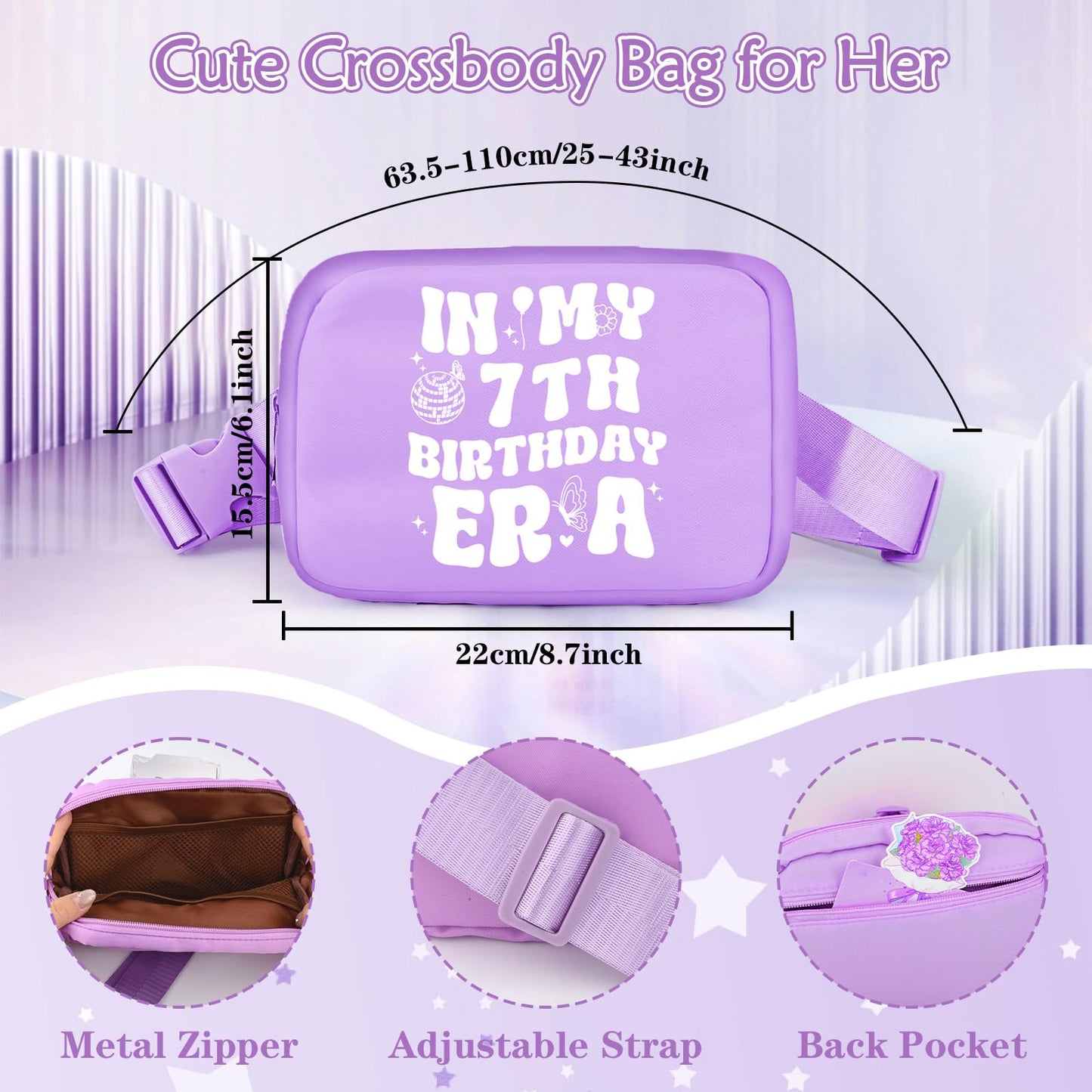 TOUPONS 7th Birthday Gifts for Girls, Best 7 Year Old Girl Birthday Gifts, Gift Ideas for Girl Age 7, Popular 7 Year Old Girls Christmas Easter Present, Happy 7th Birthday Decortaions for Her