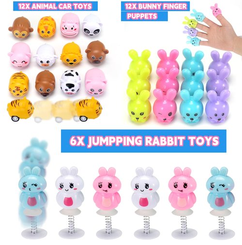 Fumogym 312PCS Easter Egg Fillers for Kids Boys Girls Basket Stuffers Party Favors Easter Toy Gifts Egg Hunt Party Supplies Decorations