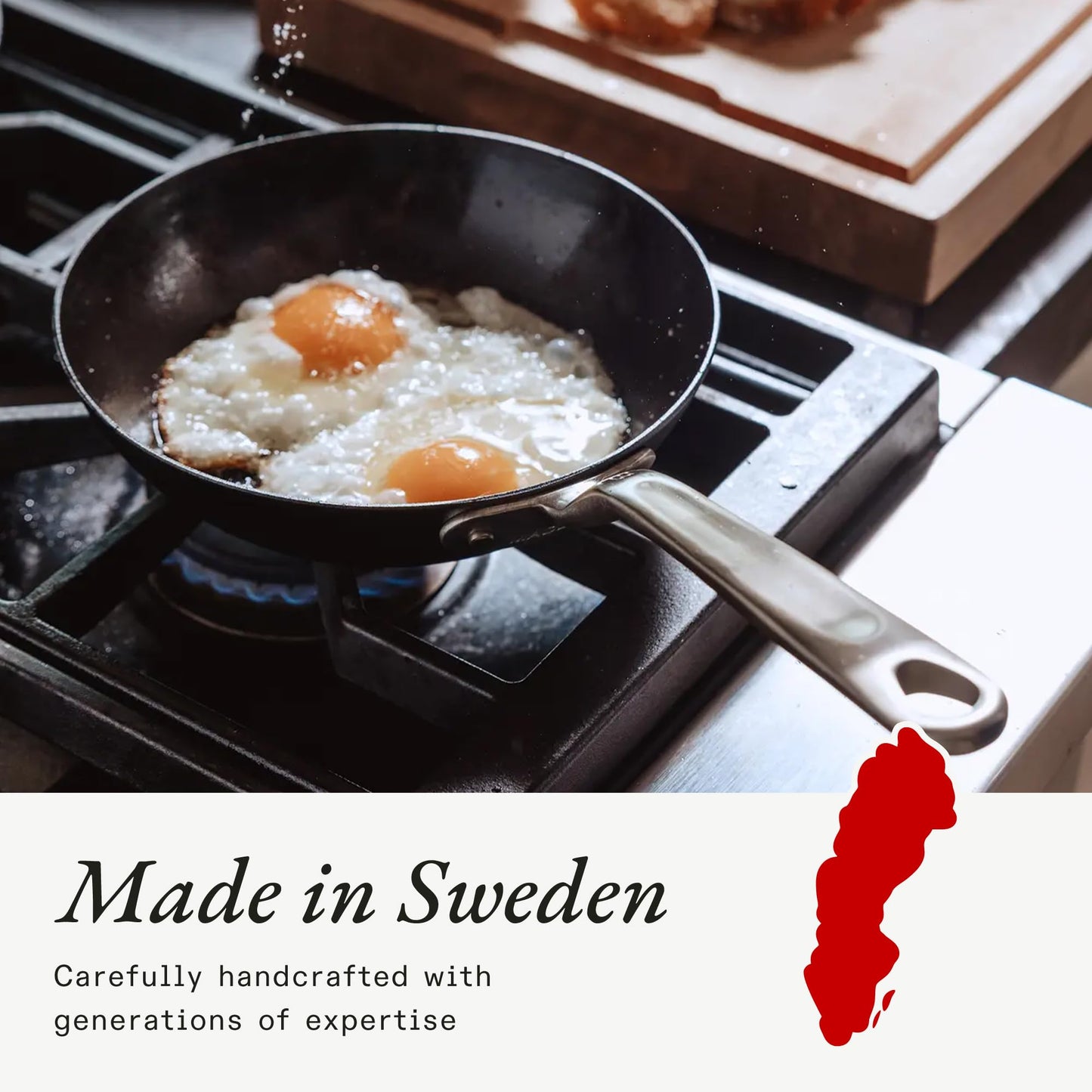 Made In Cookware - Seasoned 8" Carbon Steel Frying Pan - (Like Cast Iron, but Better) - Professional Cookware - Crafted in Sweden - Induction Compatible