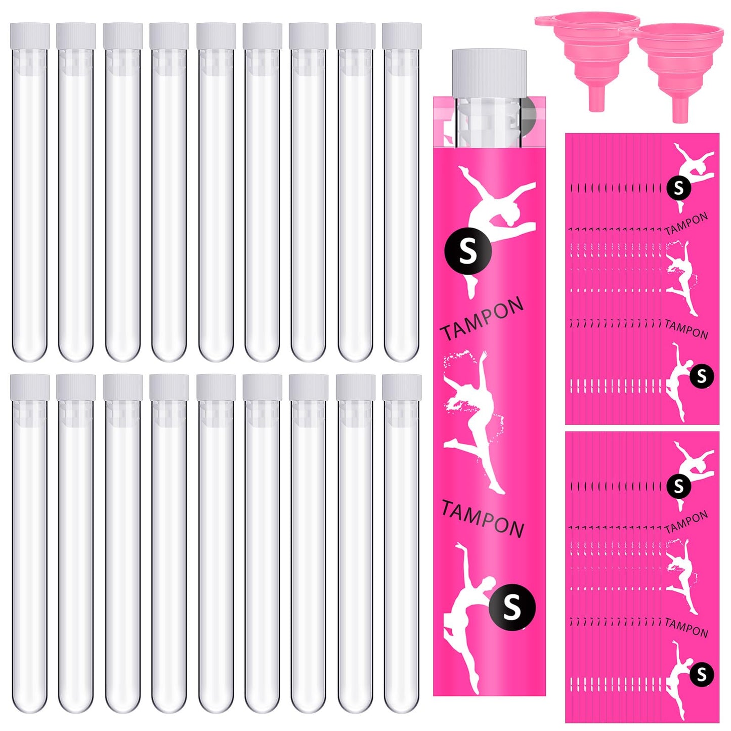 Suclain 50 Pcs Travel Tube Set Includes 0.4 oz Tubes for Women, Foldable Silicone, Reusable Wrappers for Outdoor Sports