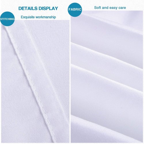 FLXXIE Microfiber Euro Pillow Shams - Set of 2 Soft, Fade & Wrinkle Resistant Covers | White, 26x26 Inches