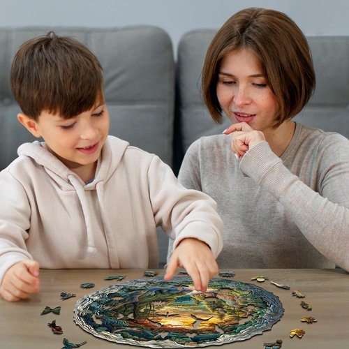 Jigfoxy 3D Wooden Puzzle for Adults - Unique Animal Shape Jigsaw | 100 Pieces, 8.5 x 8.4 in