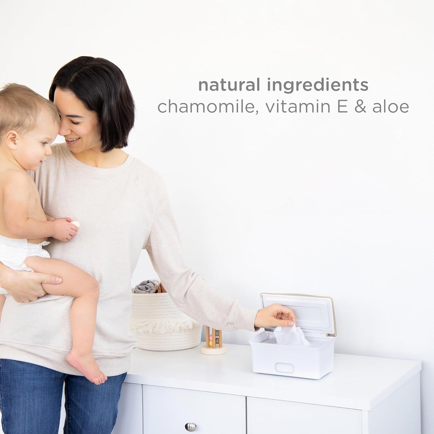 Ubbi Baby Wipes - Fragrance-Free, Hypoallergenic & Plant-Based | 99% Water, Chamomile & Aloe | Value Pack (216 Wipes)