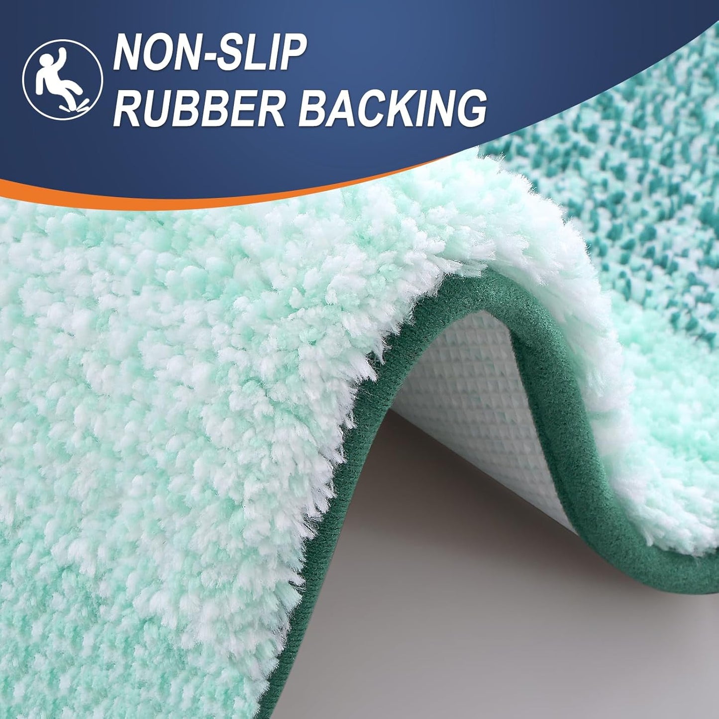OLANLY Bathroom Rugs - Extra Soft Absorbent Microfiber Mat | Quick-Dry, Washable 24x16, Blackish Green