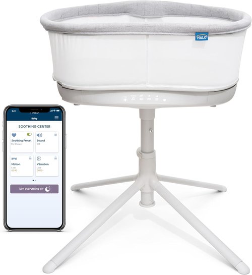 HALO BassiNest Connected Swivel Sleeper 3.0 - Smart Bassinet with AutoSoothe™, 360° Swivel & Cry Detection