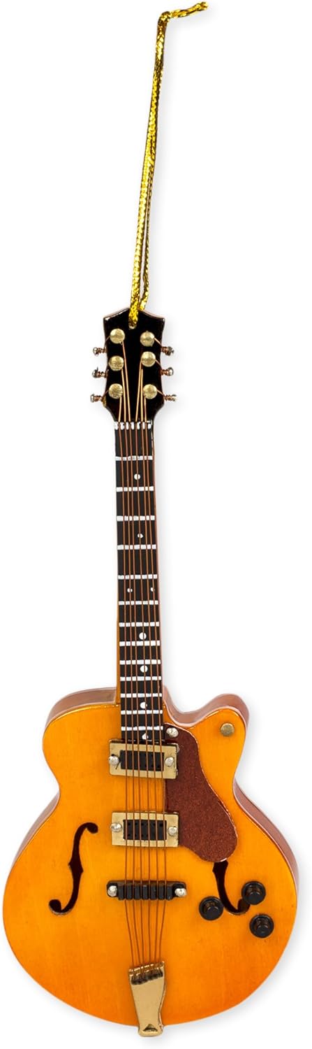 Hollow Body Electric Guitar Christmas Tree Ornament - 5 Inch Broadway Gifts