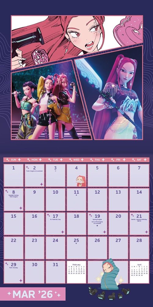 2026 Kpop Demon Hunters Wall Calendar - Stunning Artwork & Monthly Inspiration