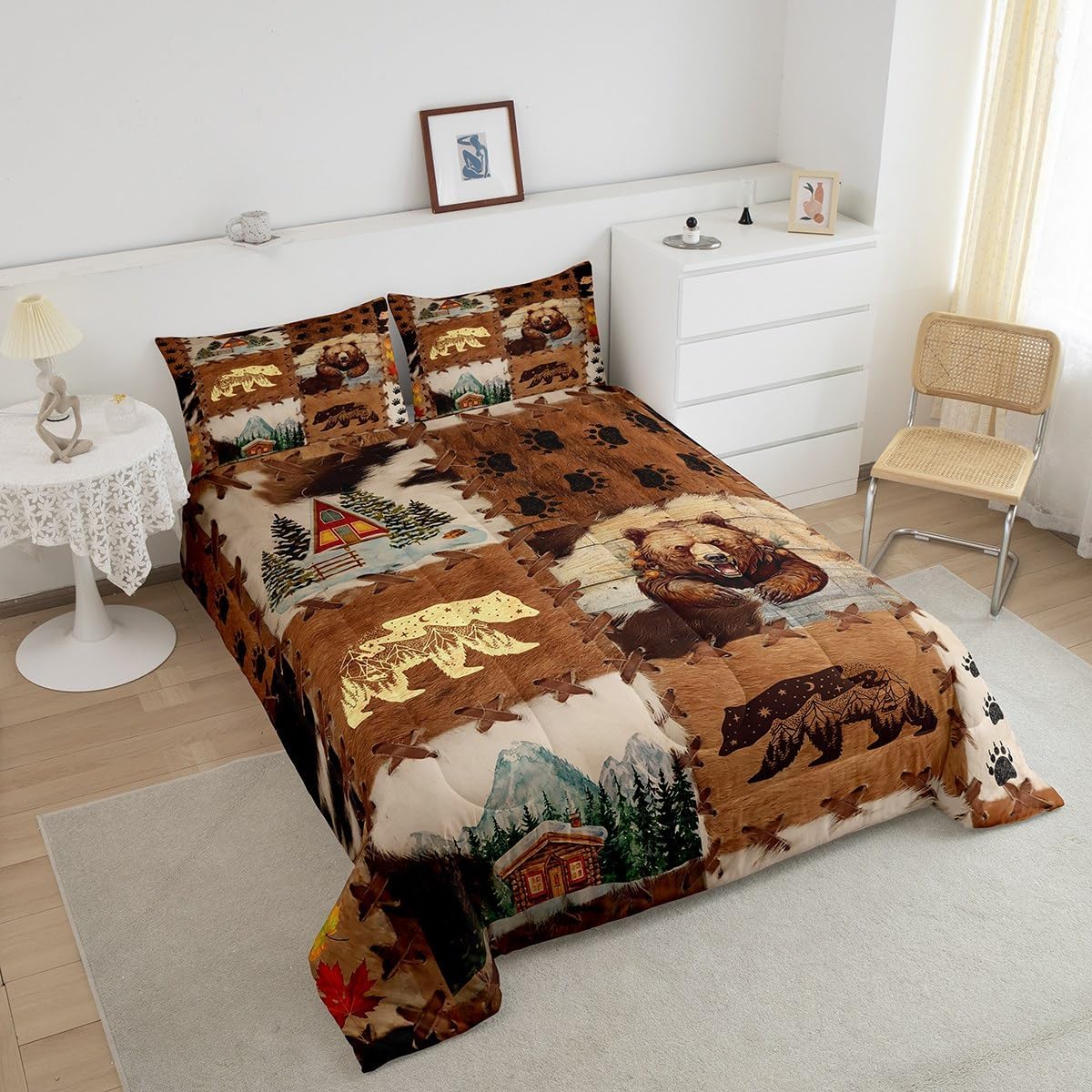 jejeloiu Baseball Comforter Set Twin Size Kids Camo American Flag Comforter for Boys Girls Teens Camouflage Bedding Set Breathable Baseball Games Duvet Set Room Decor Quilt Set