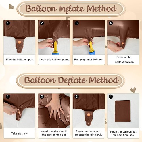 40 Inch Cream 1 Balloon Decor, Beige Tan Brown Heart Balloons, Foil Neutral Nude Sand White Helium Star Number 1 Balloons for Girls 1st Birthday Anniversary Baby Shower Party Boho Decoration Supplies