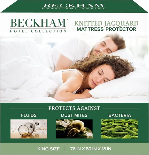 Beckham Hotel Collection Mattress Protector - Hotel-Grade Waterproof Viscose Blend, King Size