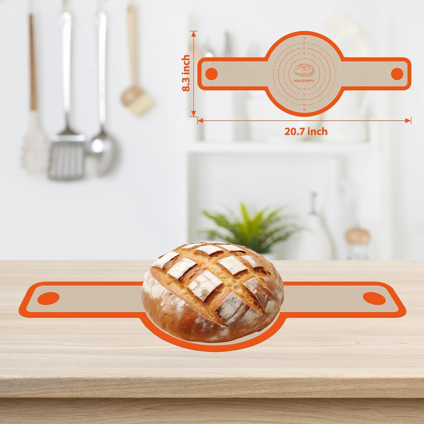 Skiennix Silicone Baking Mat Set - Nonstick Reusable Bread Sling & Loaf Pan Liners | 4-Piece Macaron & Pastry Mats