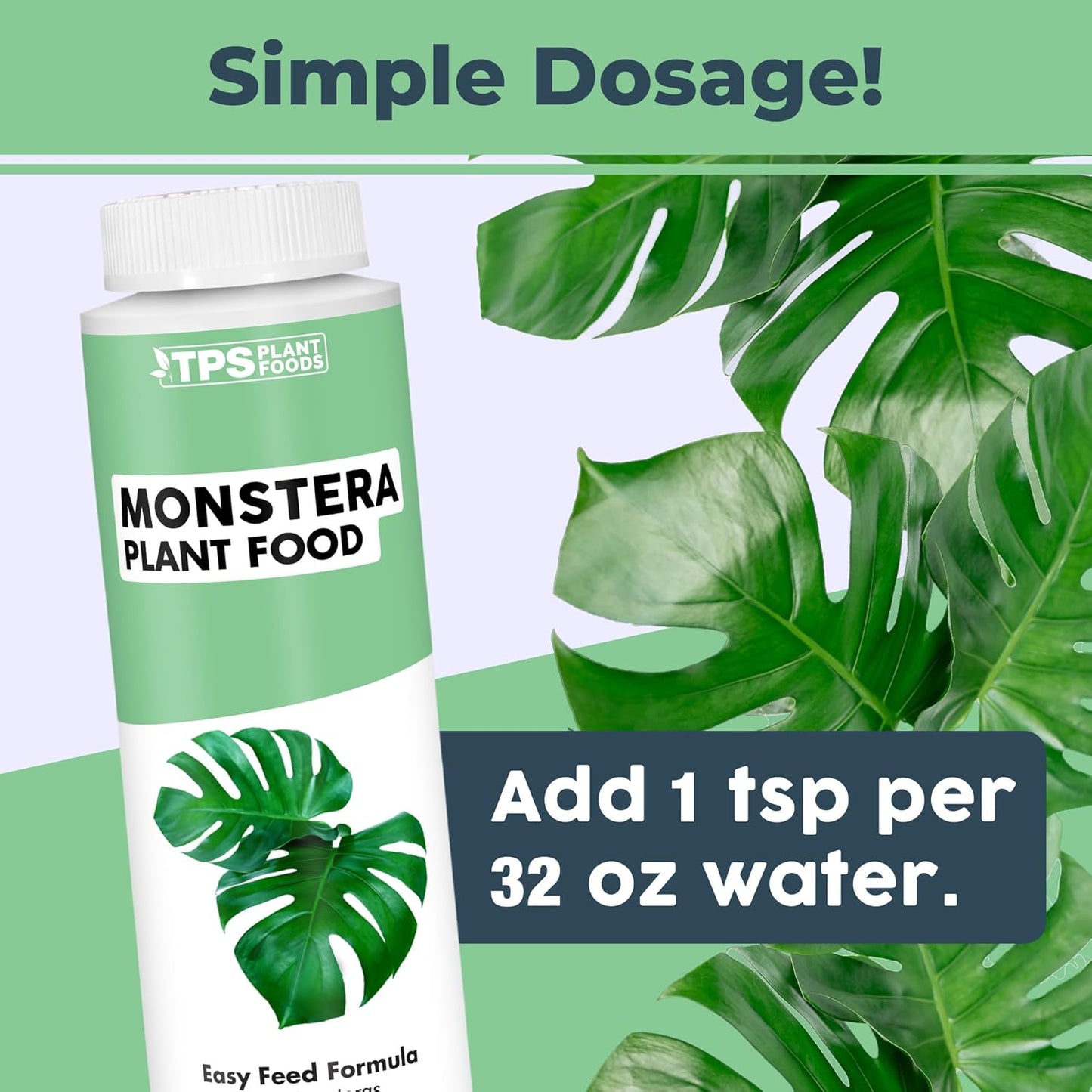 Monstera Plant Food - Liquid Fertilizer for Lush Growth & Strong Roots | 8 oz for Bigger Split Leaves