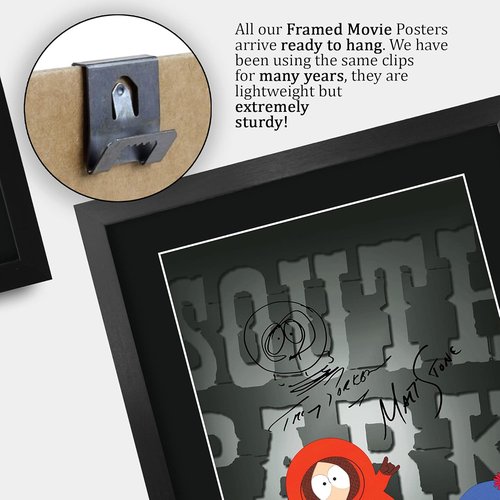 HWC Trading South Park Autographed Poster - 16" x 12" Framed TV Memorabilia Gift for Fans