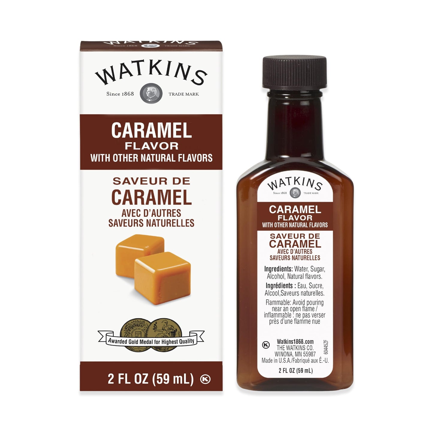 Watkins Caramel Flavor, 2 oz. Bottles, Pack of 6 (Packaging May Vary)