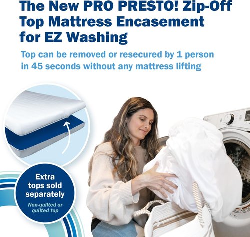 CleanRest PRO Zip-Off Top Mattress Encasement | Waterproof Twin Size Protector - Bed Bug & Allergen Proof