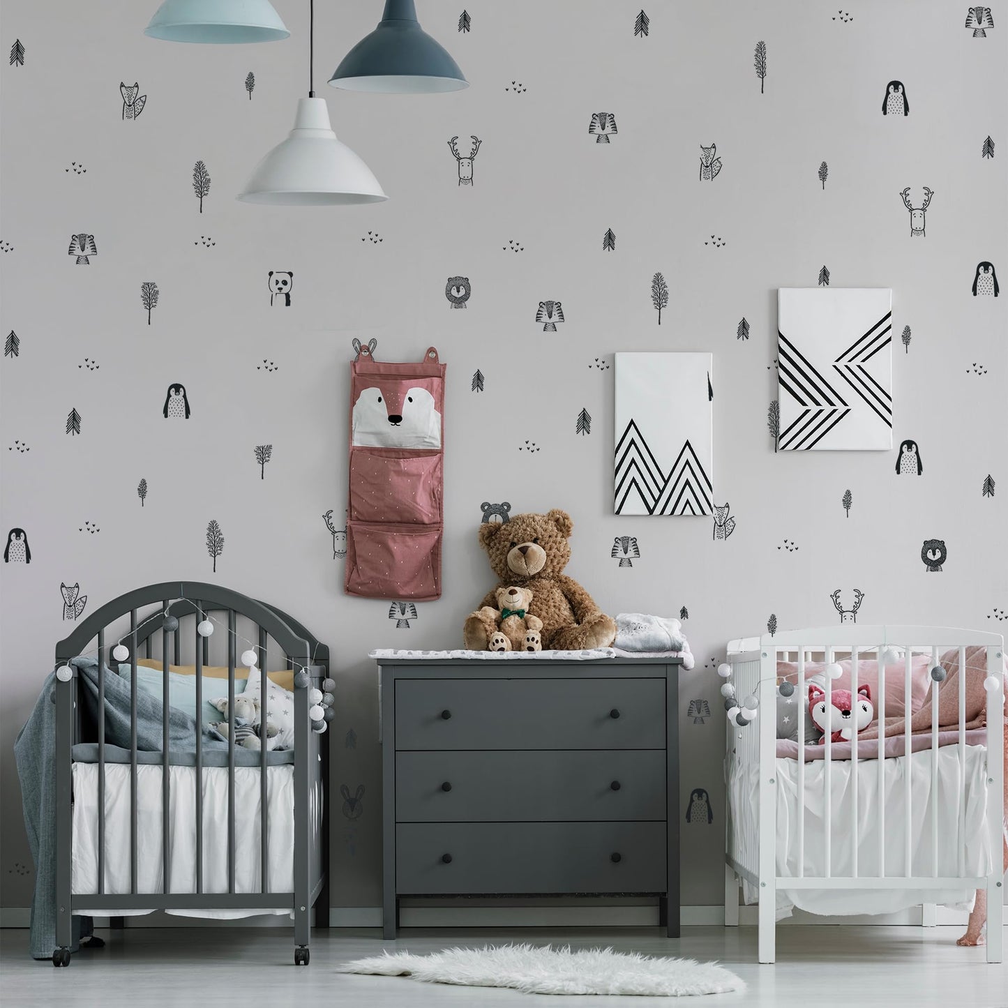 Baby RyRo London Stylish Animal Wall Stickers - Nursery, Toddler, Kids Jungle Wall Stickers with Adorable Safari Animal Designs. Easy to Apply Baby Wall Stickers. Designed by Parents in The UK