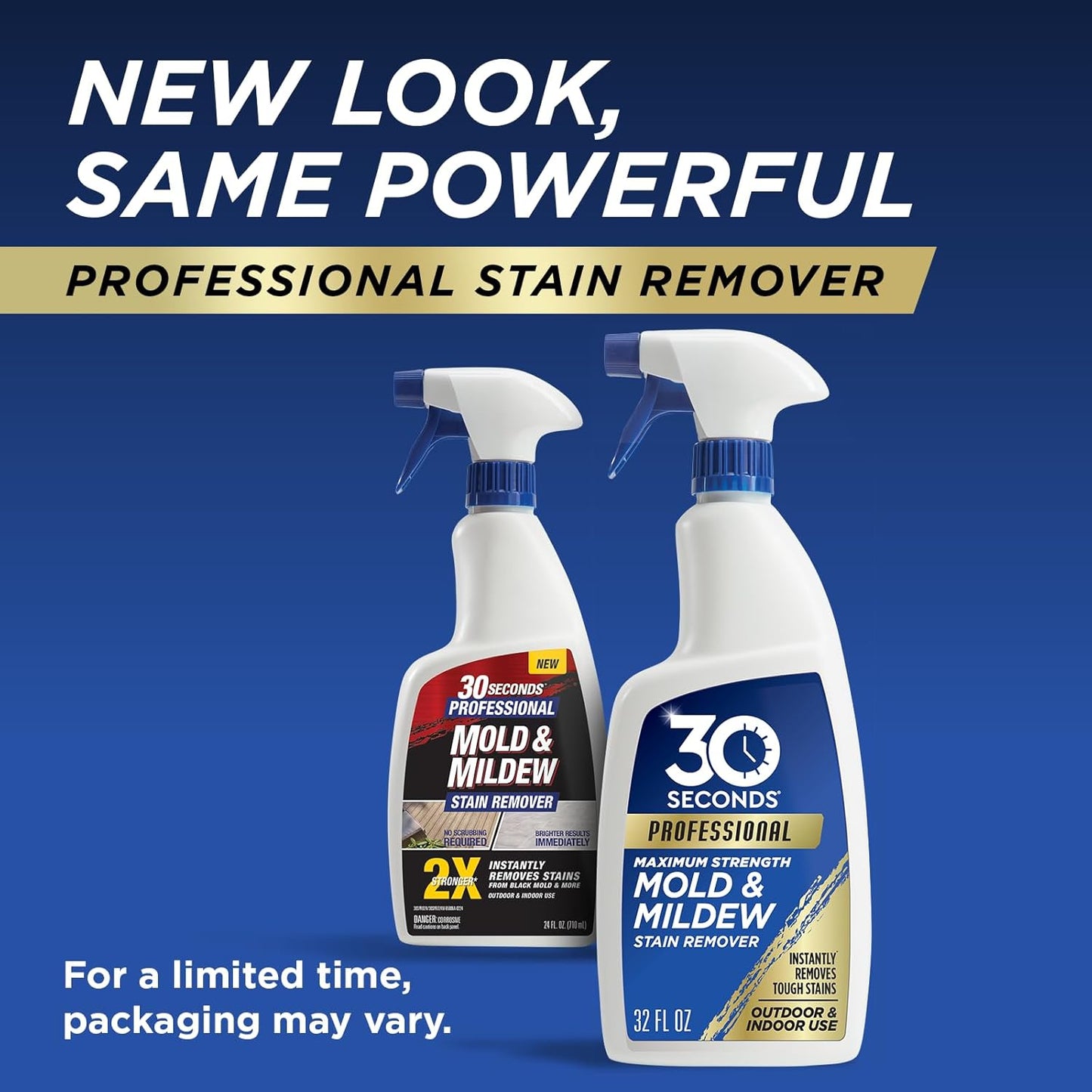 30 SECONDS Pro Mold and Mildew Stain Remover - Instant Scrub-Free Results | 32 Fl. Oz.