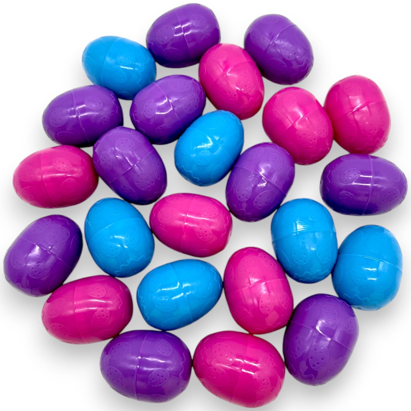 Klub Bulk Plastic Eggs Pre-Filled with Candy -24 cnt Great for Birthday's,Party's,Vendinig Machine's and Celebration Essentials with Assorted Candy-Variety of Candy in Each Egg for Kids and Adults