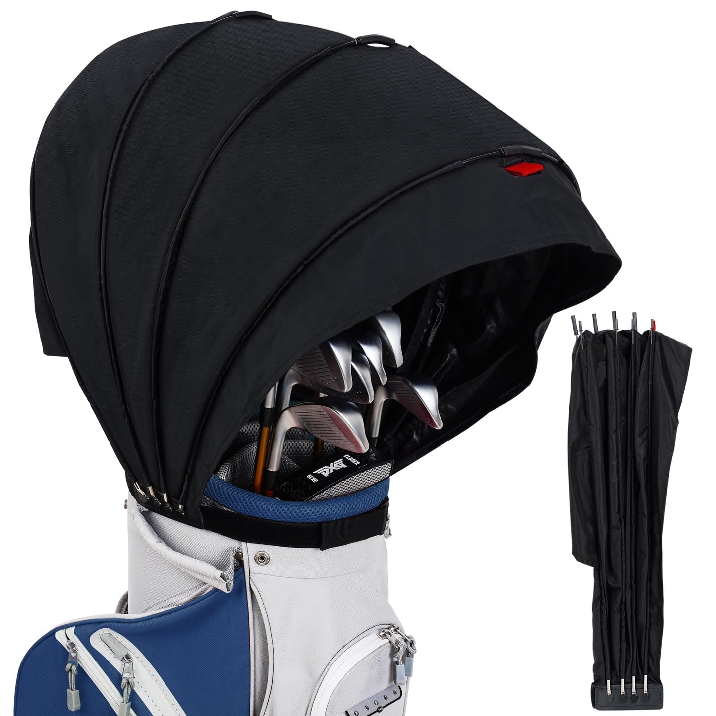 LZFAN Golf Bag Rain Cover, Golf Club Protector, Waterproof Rain and Dust Covers, Easy Access Golf Bag Rain Hood/Cover, Anti UV,Anti-Static,All Weather Protection, Garage Storage (Upgrade-Zipper)
