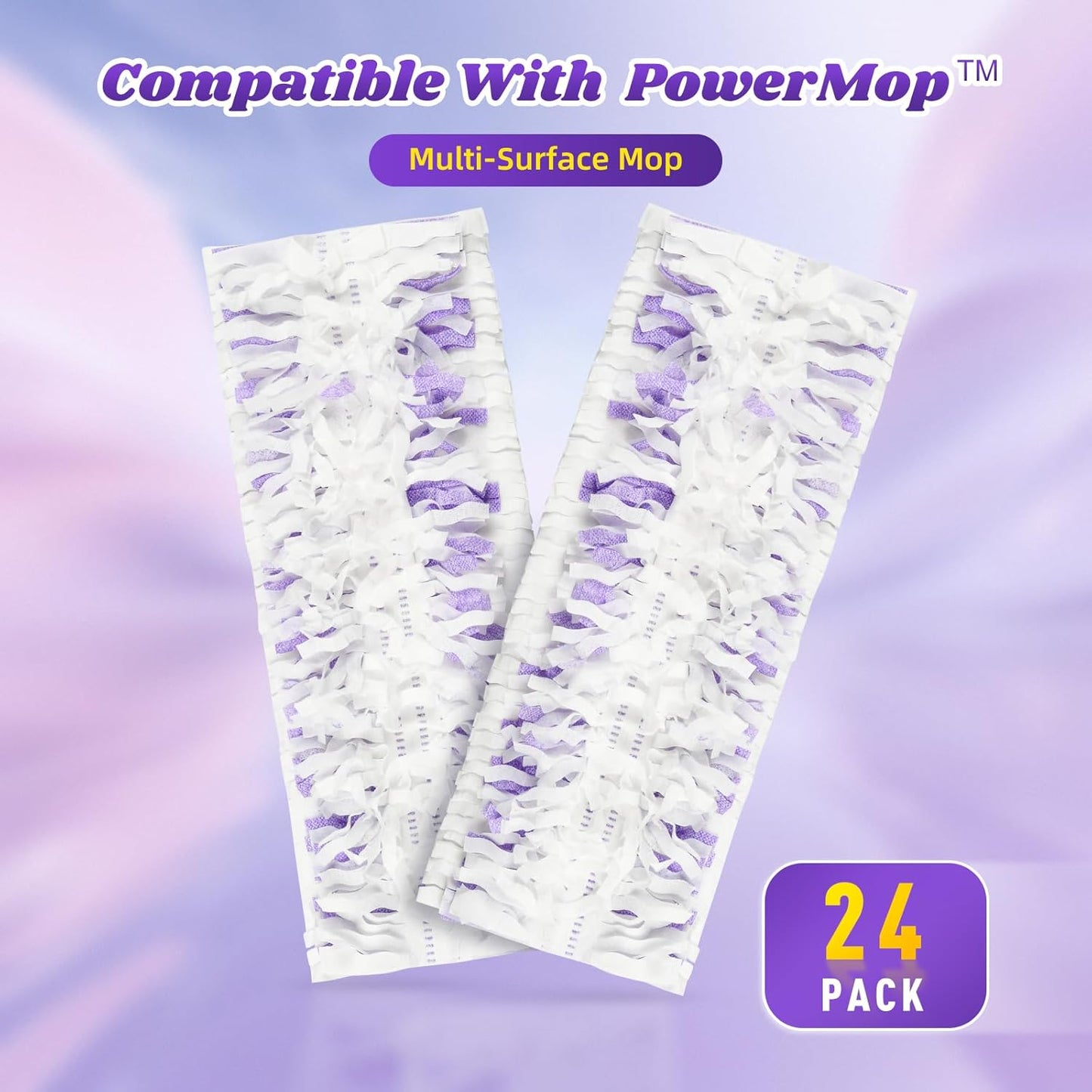 Skiennix Disposable Mop Pads - 24 Pack Replacement for Power Mop™ | Multi-Surface Floor Cleaning