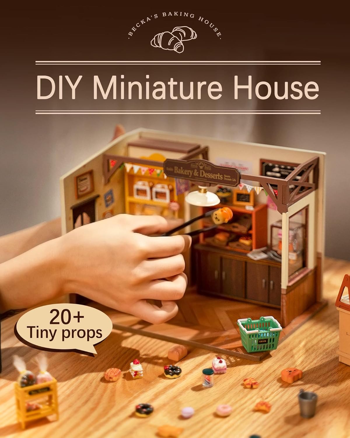 Rolife Miniature Dollhouse Kit - 1:20 DIY Tiny House with LED Lights | Perfect Craft Gift for Adults