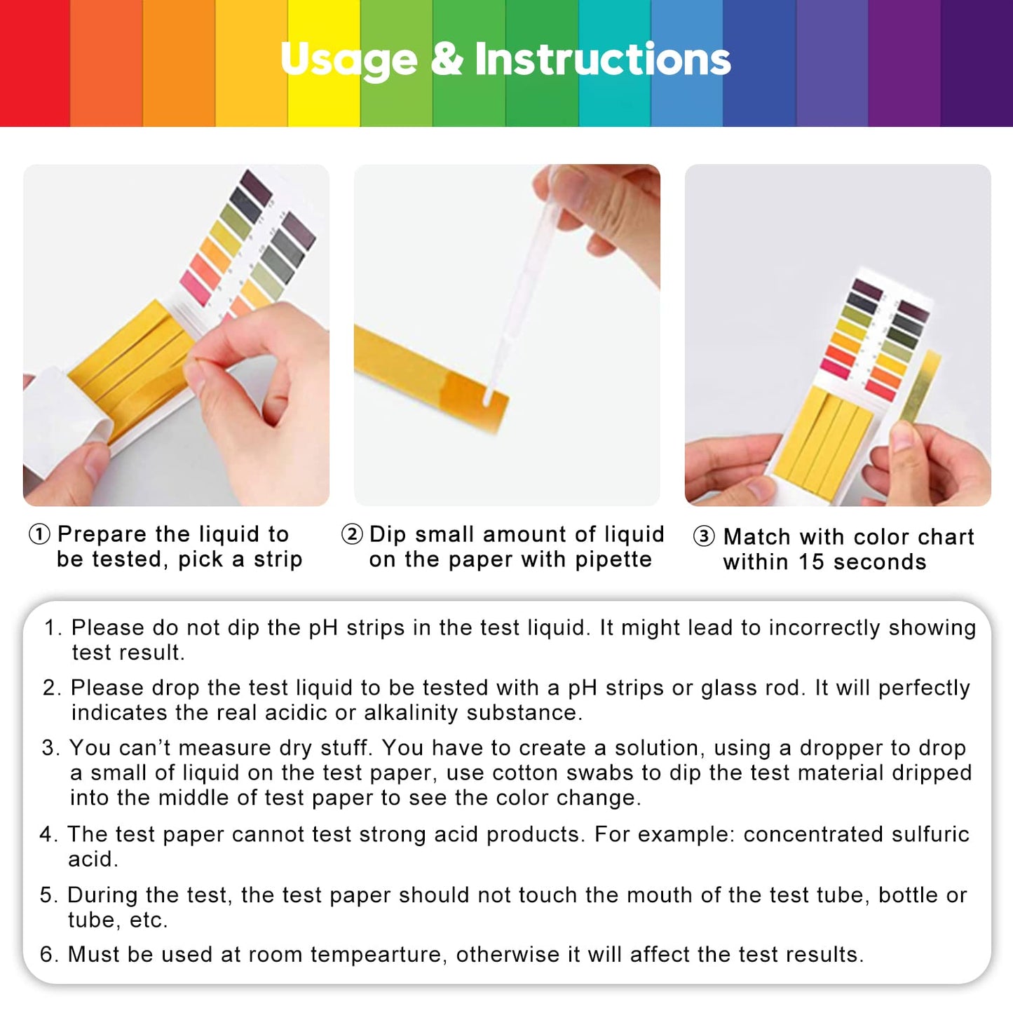 2 Pack pH Test Strips, 160 Strips pH.1-14 Universal pH Test Paper Litmus Test Paper Soap Making Testing Strips for Water Wine Saliva Urine Soil Testing Pet Food and Diet pH Monitoring (Sealed Pack)