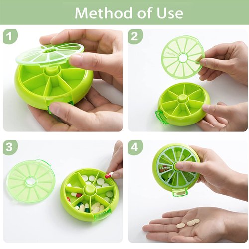 INVODA Pill Cases Pill Box Weekly 3 Times 7 Compartments Large Medicine Pill Organizer