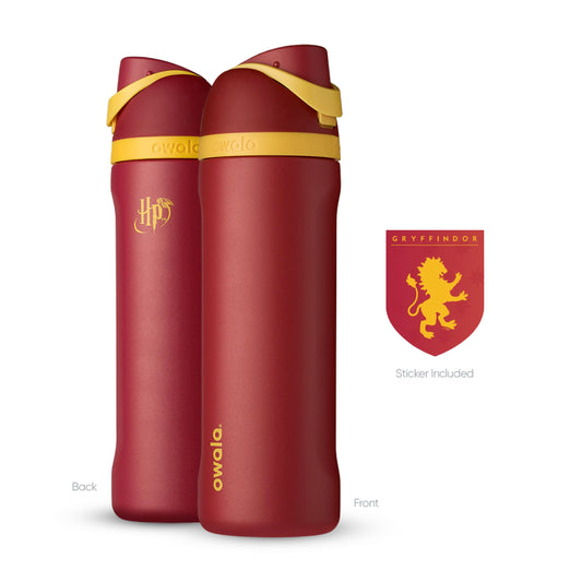 Owala Harry Potter FreeSip Insulated Stainless Steel Water Bottle with Straw, BPA-Free Sports Water Bottle, Great for Travel, 24 Oz, Gryffindor