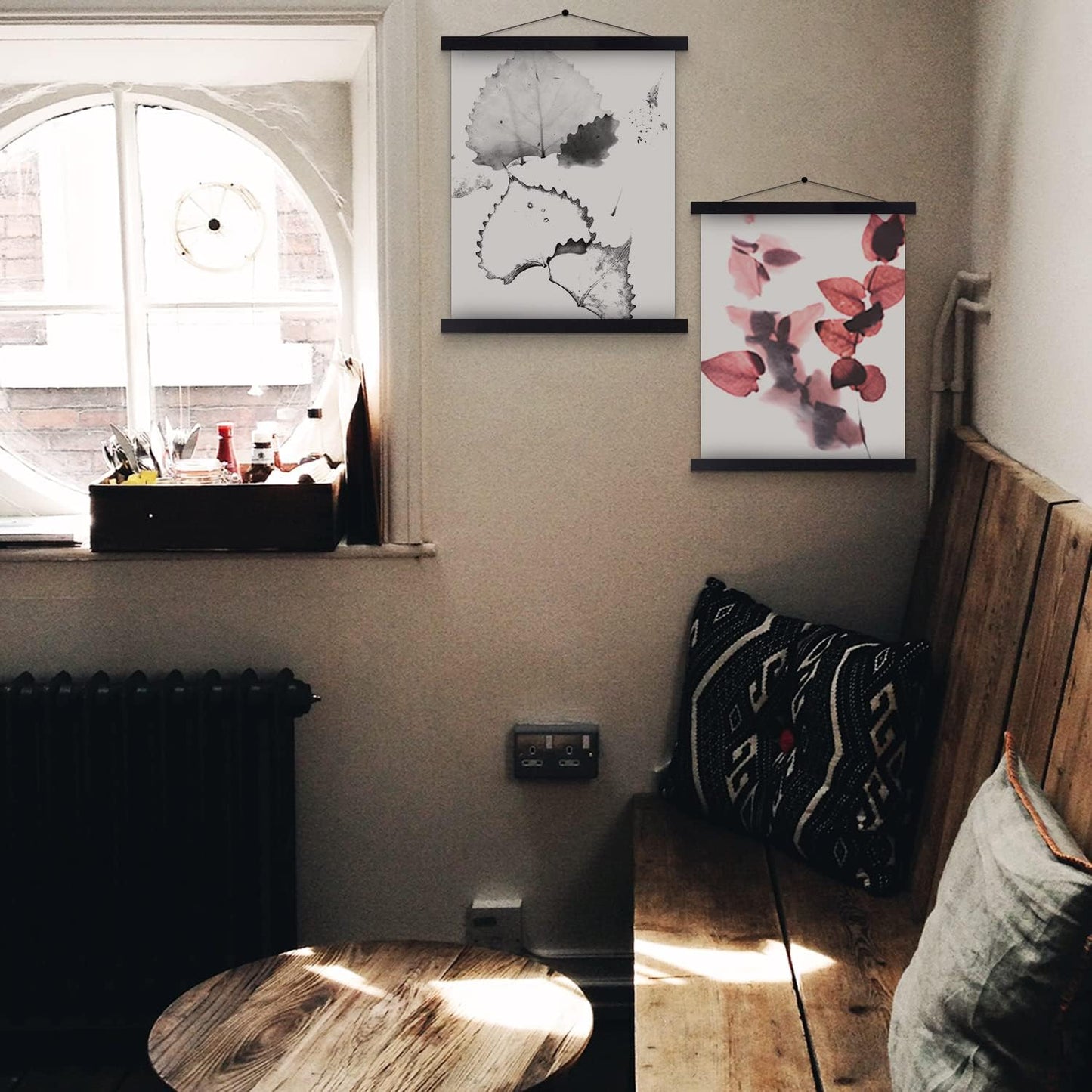 Magnetic Light Wood Poster Frame by [Brand Name] - 36x24, 36x48, 36x12 Sizes | Perfect for Artwork & Photos