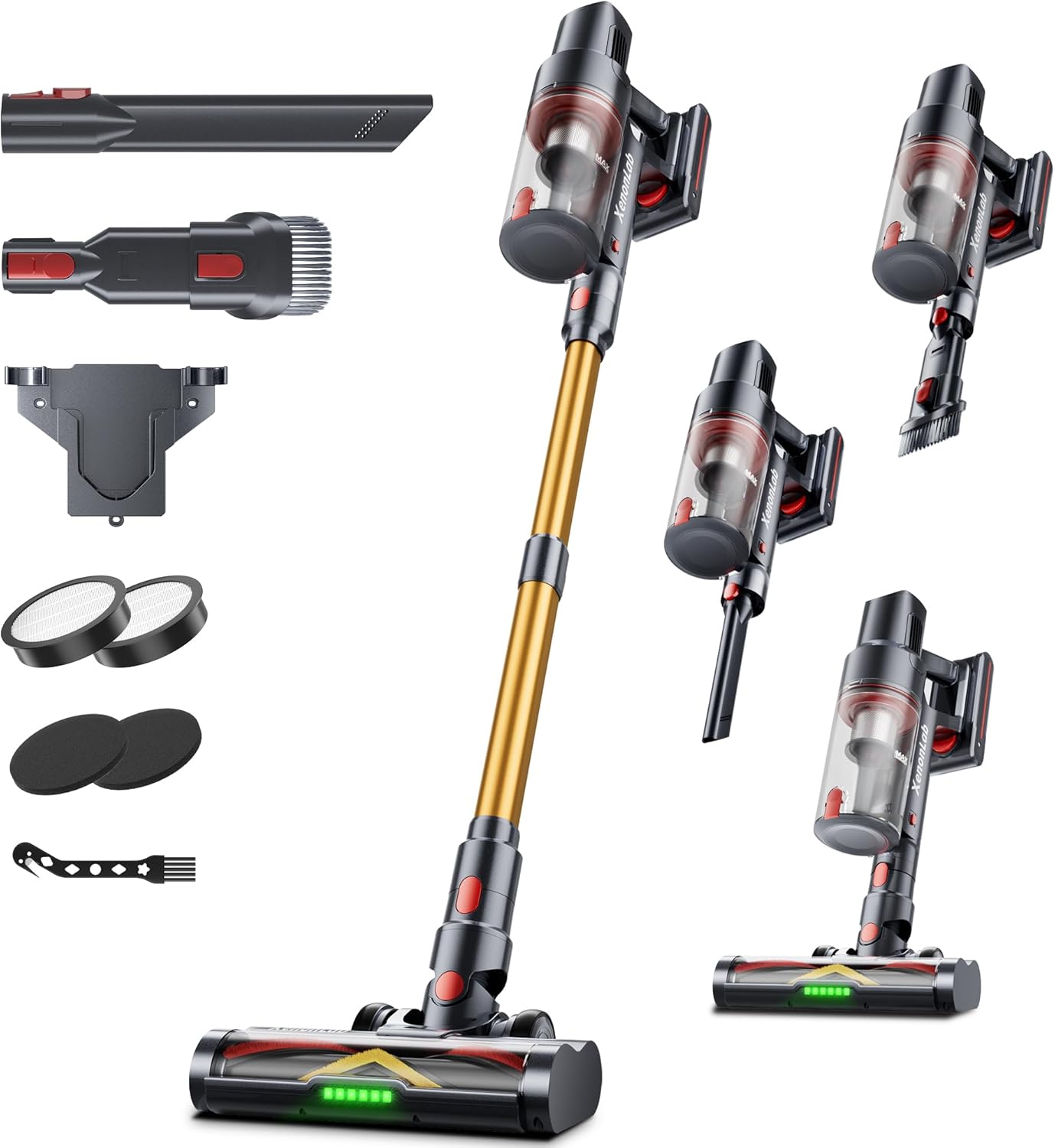 Skiennix Cordless Vacuum Cleaner - 75 Mins Runtime, 55KPa Suction Power, Lightweight & Rechargeable | Ideal for Hard Floors & Carpets