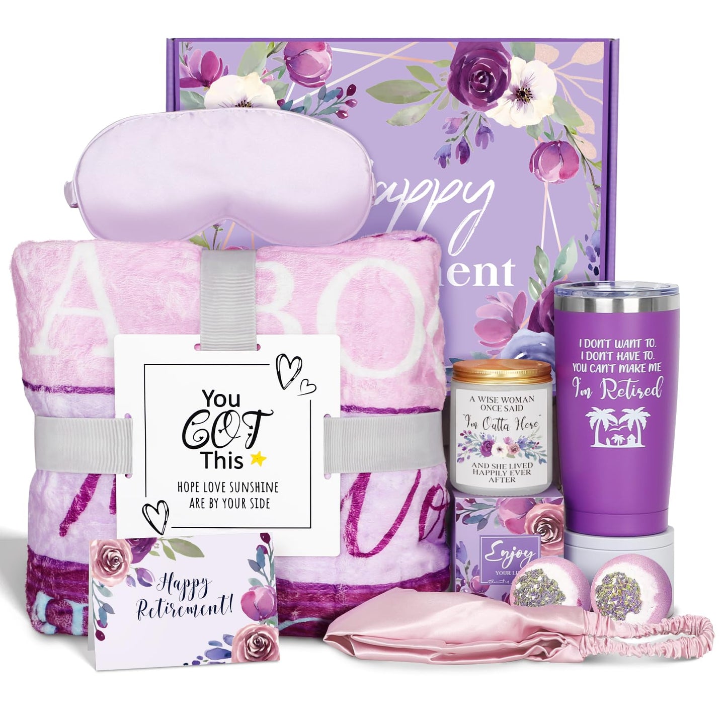 Retirement Gift for Woman with Blanket,Best Retirement Gifts Ideas for Retired Friends,Boss,Teachers,Nurses,Mom,Grandma,Going Away Gift,Goodbye Gifts for Coworker,Funny Retirement Gifts for Women,Men