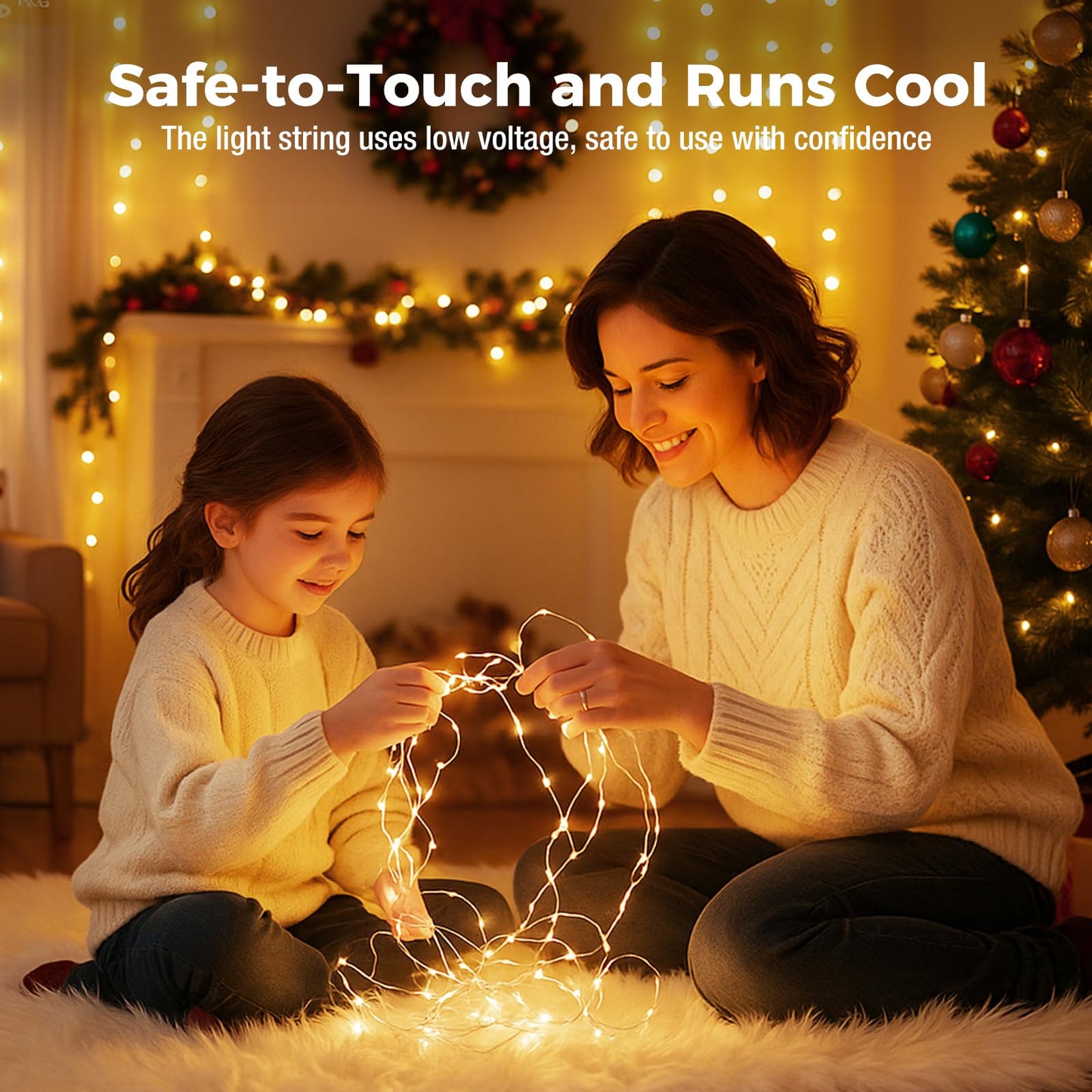 litogo 24 Pack 7FT 20 LED Fairy Lights Battery Operated, 3 Lighting Modes, Bulk Mini Twinkle String Lights Waterproof Silver Wire for Weddings Mason Jars Party Christmas Decorations-Warm White